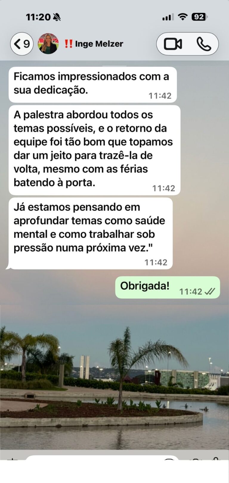 TEXTO ADAPTADO DE MENSAGEM DE AUDIO RECEBIDA DA CONTRATANTE